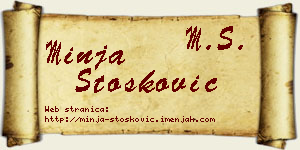 Minja Stošković vizit kartica